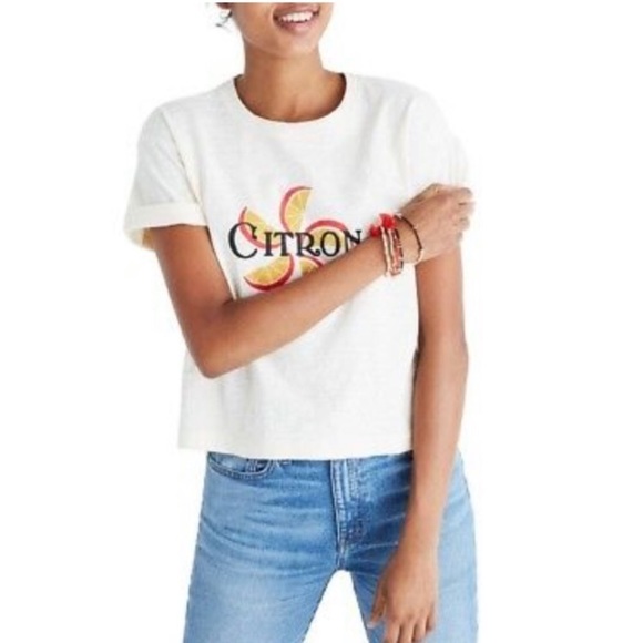 Madewell Tops - Madewell Citron Graphic Tee Sz M